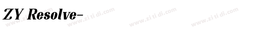 ZY Resolve字体转换 ZY Resolve字体转换